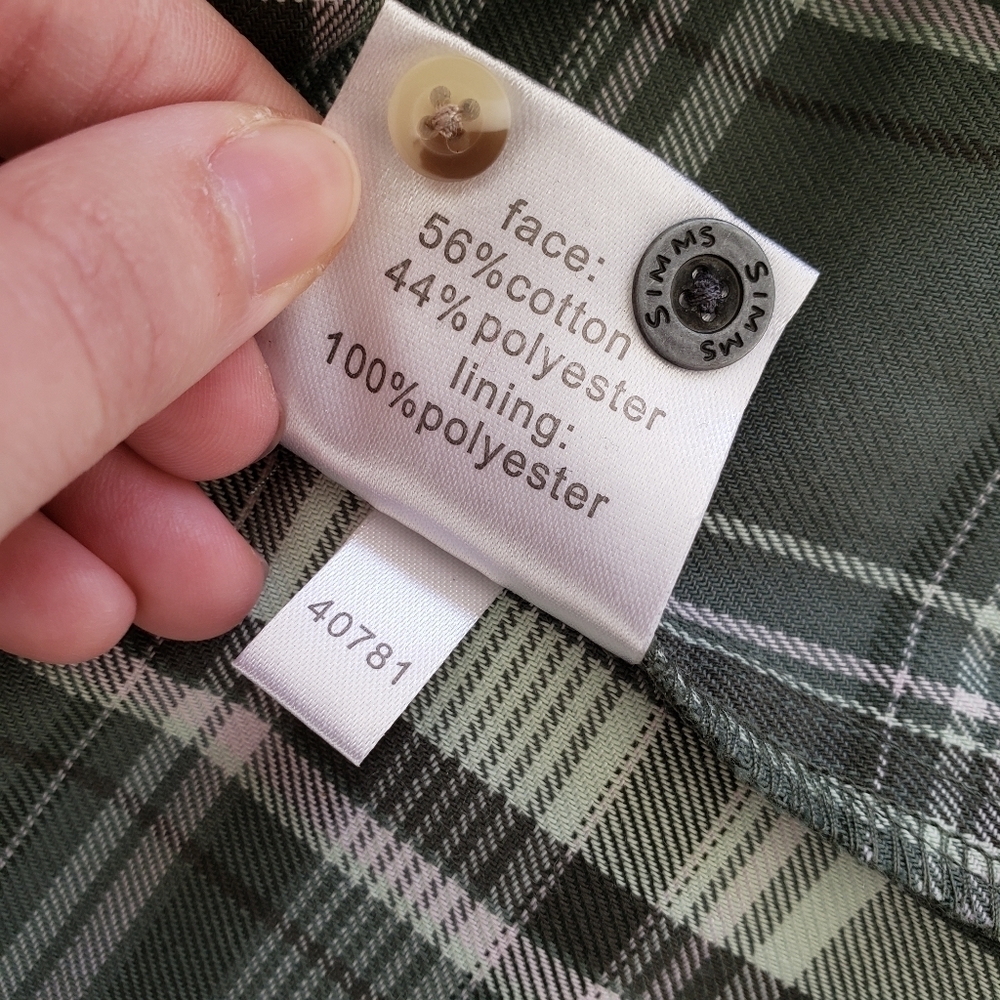 Simms Primaloft Blend Flannel Button Down Mallard… - image 7